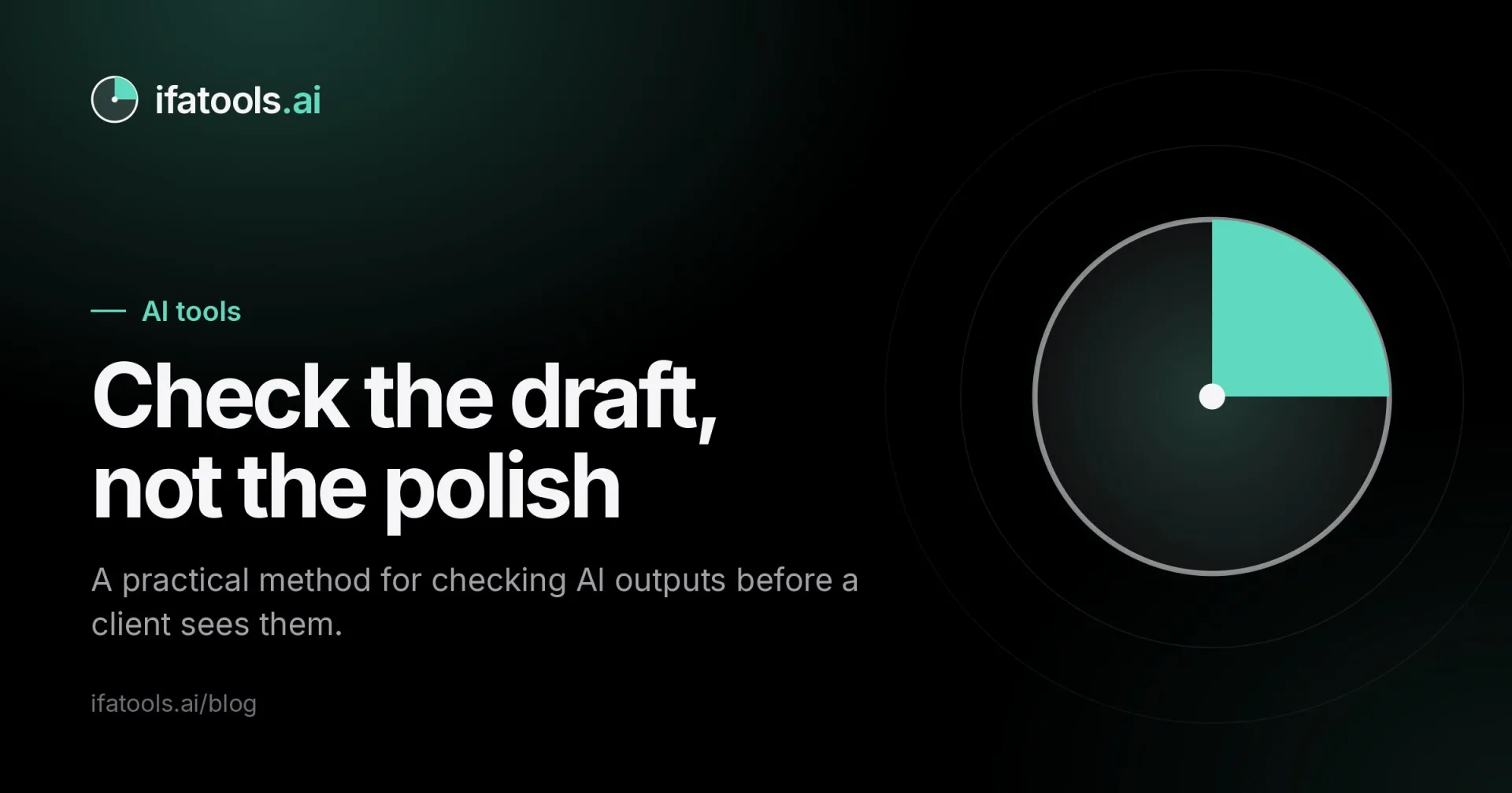 Cover image: Check the draft, not the polish.