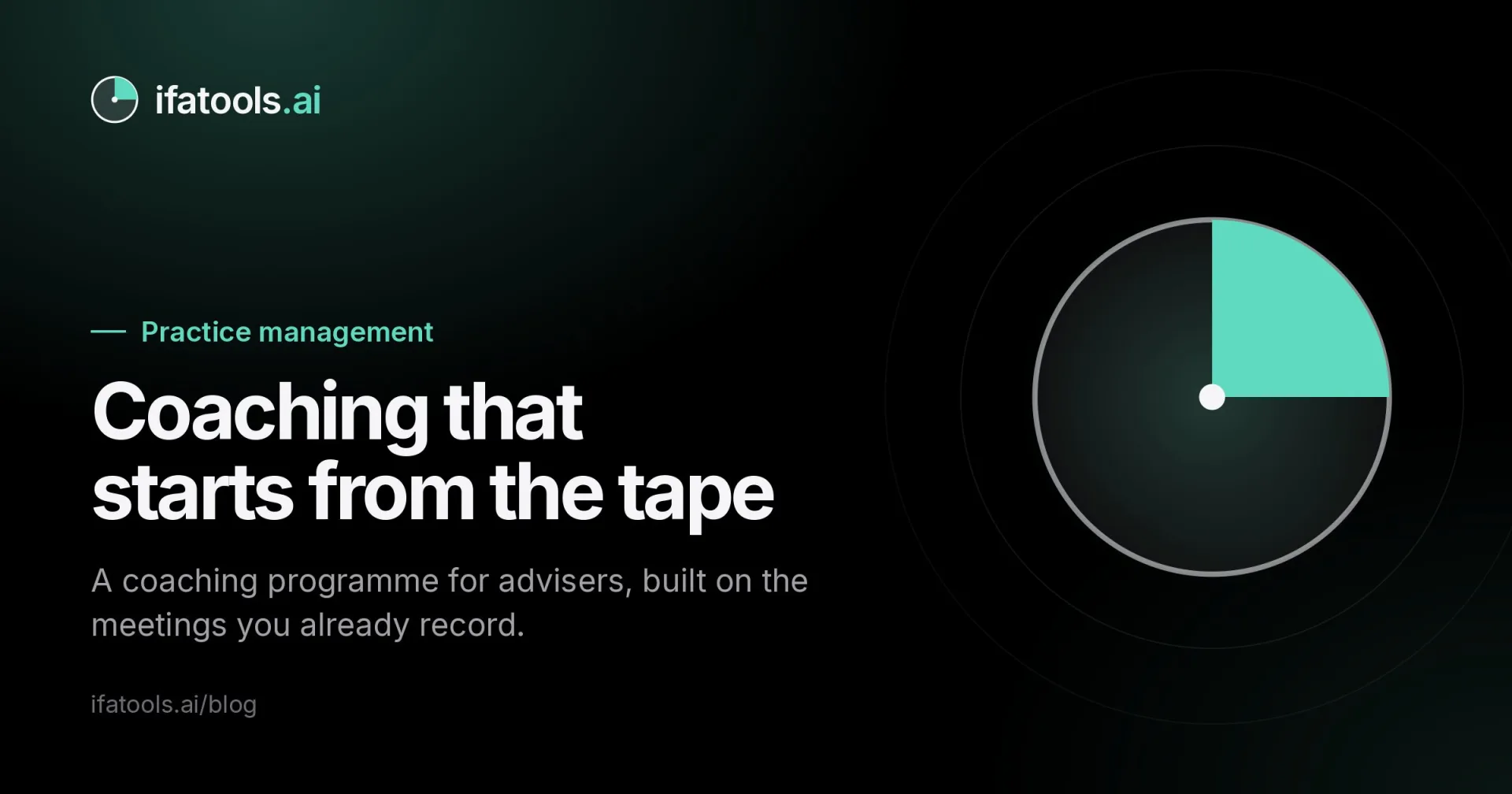 Cover image: Coaching that starts from the tape.