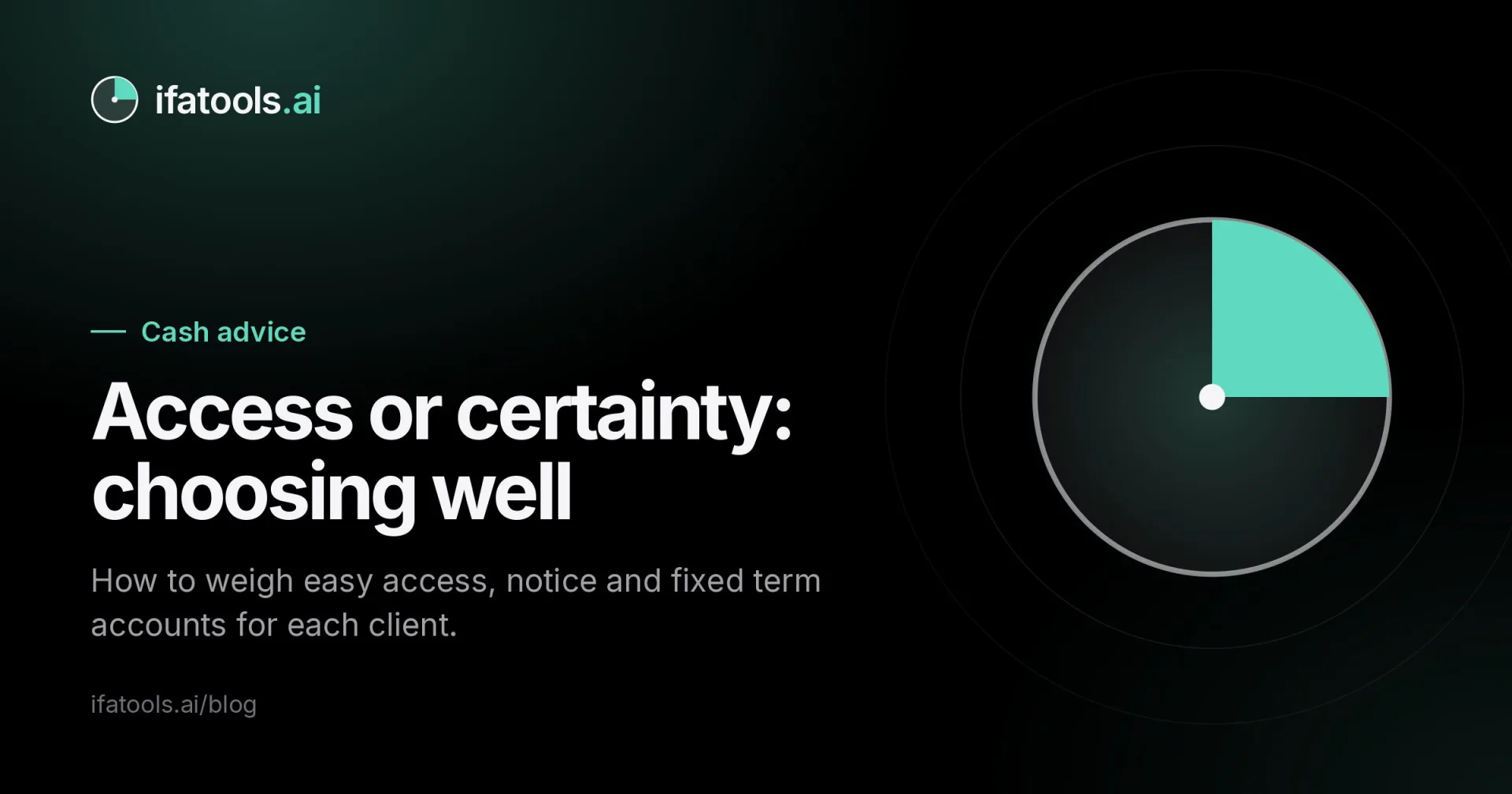Cover image: Access or certainty: choosing well.