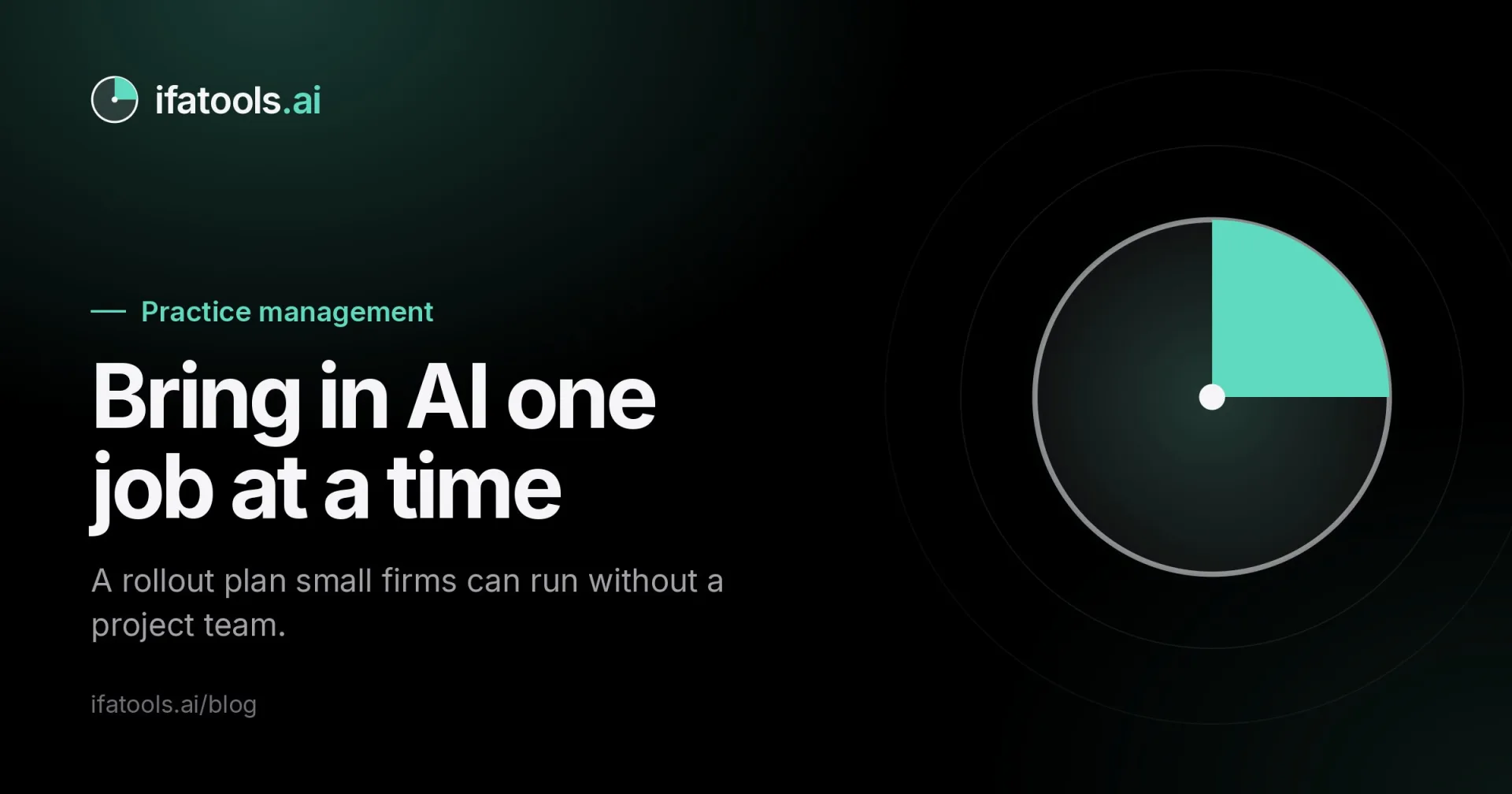 Cover image: Bring in AI one job at a time.