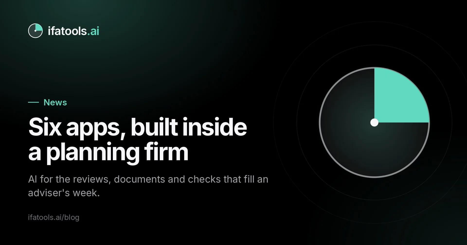 Cover image: Six apps, built inside a planning firm.