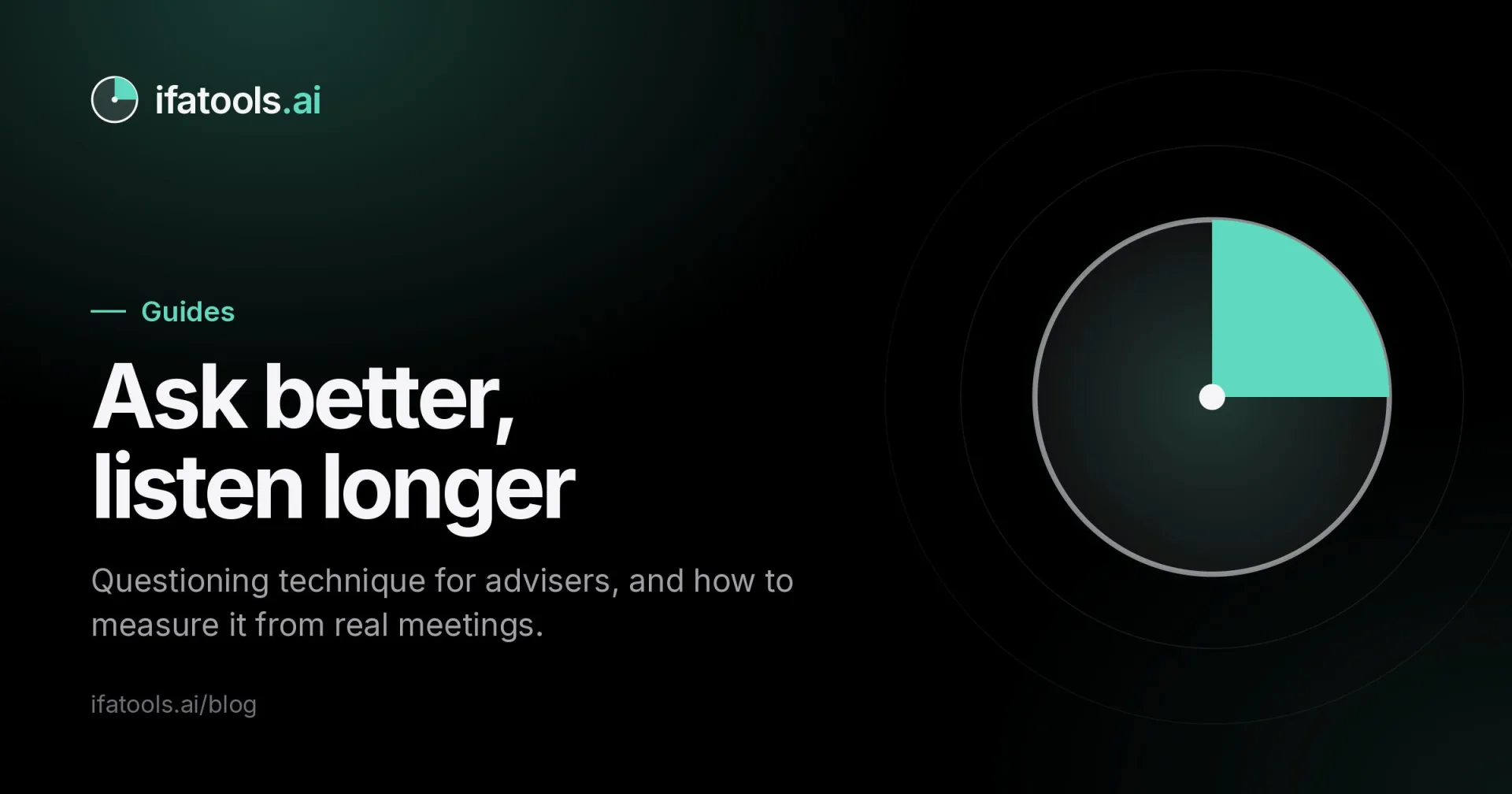 Cover image: Ask better, listen longer.